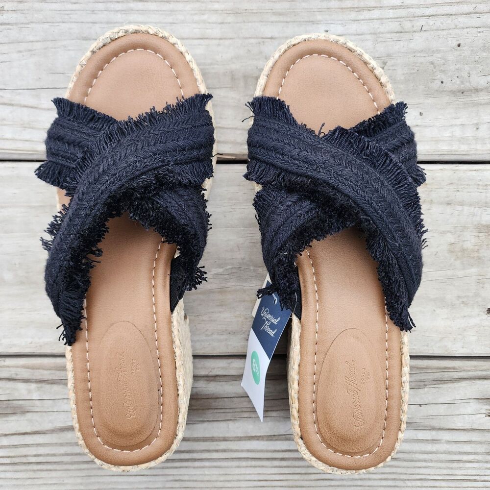 Universal Thread Shoes Womens Size 8.5 Sally Espadrille Slip On Memory Foam Comf